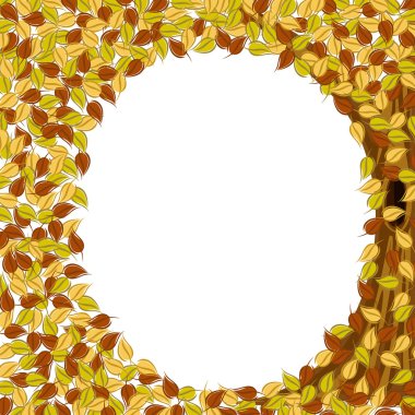 Sonbahar yaprakları çerçevesi