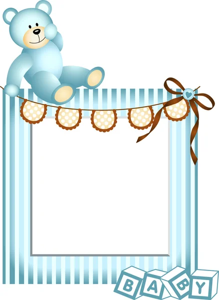 Blue Baby Frame — Stockvector