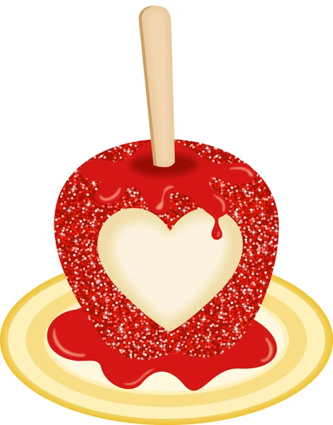 Sweet Candy Apple Love — Stock Vector