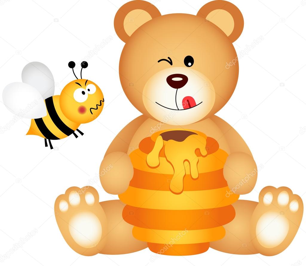 Медведя пчела мед. Медведь и пчелки. Медвежонок с бочонком меда. Медвежонок и Пчелка. Мишка с пчелкой.