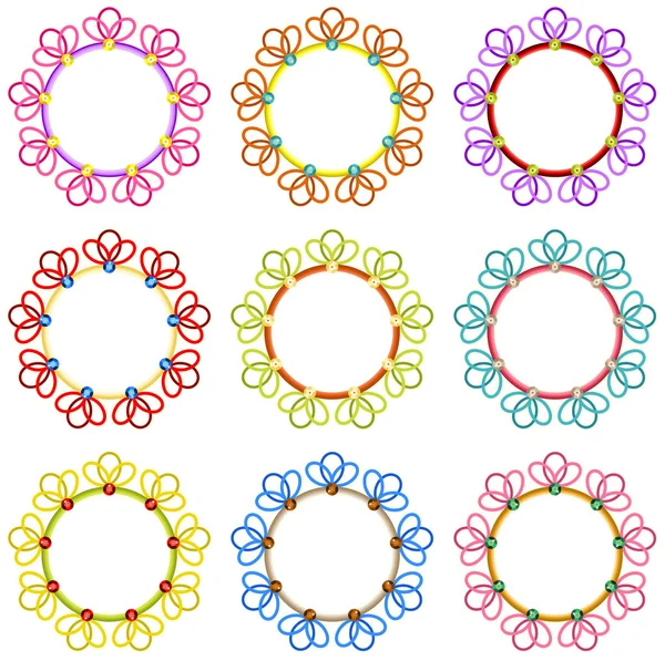 Colorful Round Frames — Stock Vector