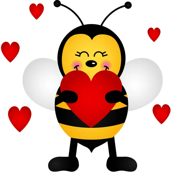 Abeja del amor — Vector de stock