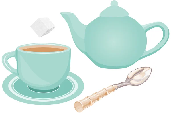 Tea set — Stock Vector