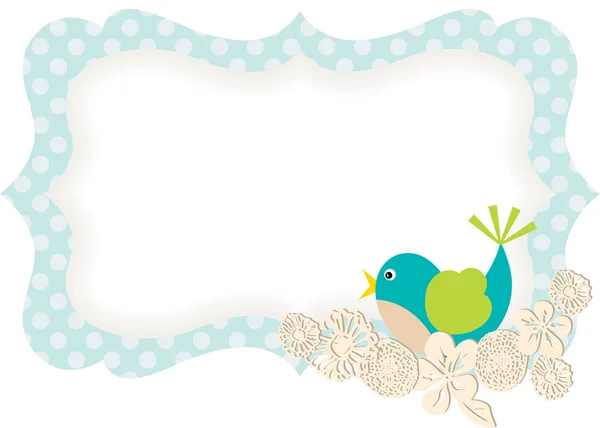 Étiquette cadeau Spring Bird — Image vectorielle