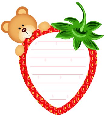 oyuncak ayı çilek yeme etiketle