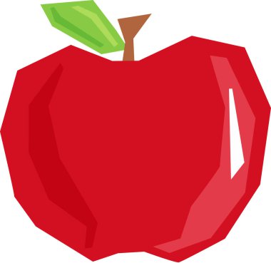 Soyut taze elma beyaza izole edilmiş.