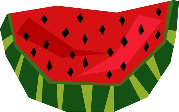 Abstract Fresh Slice Watermelon Isolated White — Διανυσματικό Αρχείο