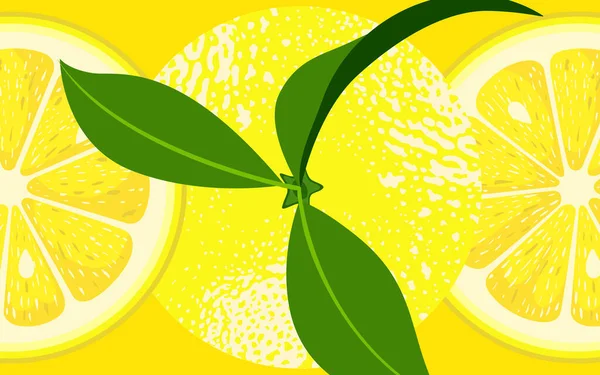 Yellow Lemon Wallpaper Wall Mural — Archivo Imágenes Vectoriales