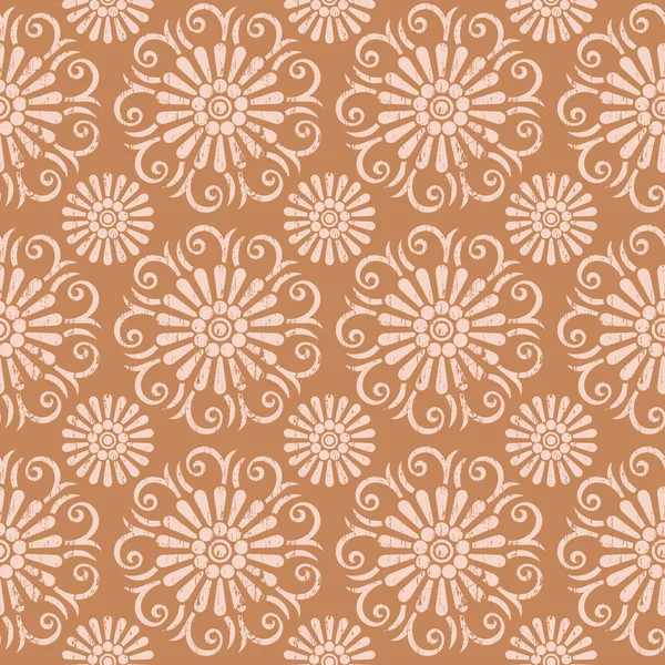 Seamless Floral Pattern Simple Ornate Design Flower — Stock Vector