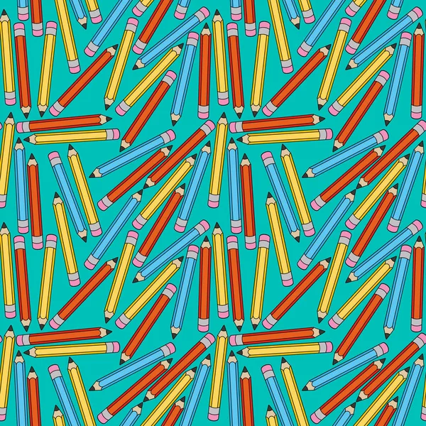 彩色铅笔无缝线背景 — 图库矢量图片
