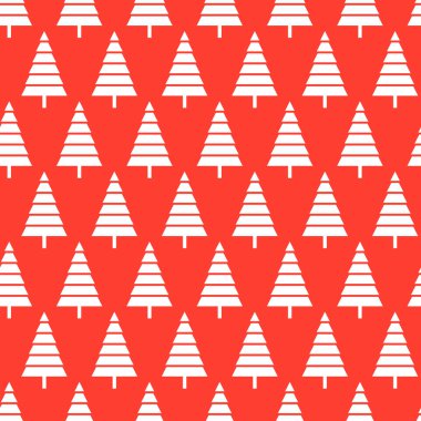 Kırmızı pürüzsüz arkaplan ve noel ağacı simgesi