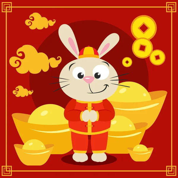 Поздравительная Открытка Китайским Новым Годом — стоковый вектор