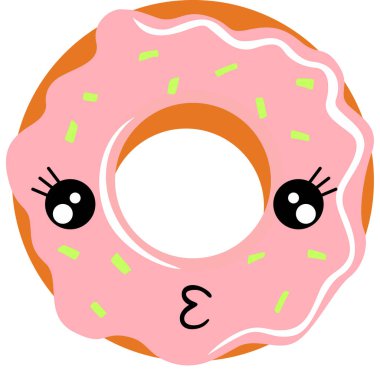 Komik pembe donut surat.