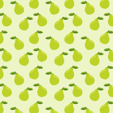 Yeşil armutlu kusursuz arkaplan deseni