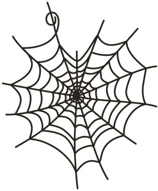 Komik kalp şekilli örümcek ağı