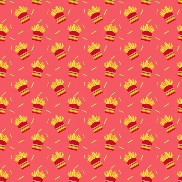 Seamless Background Pattern Potato Chips Packet — Stock vektor