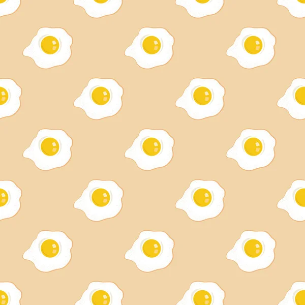 Seamless Background Pattern Fried Eggs — Stock vektor