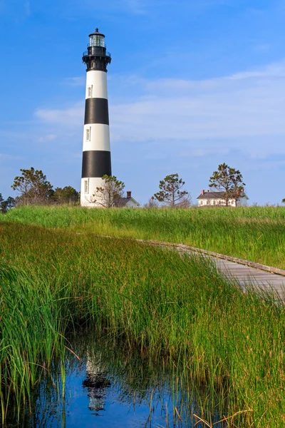 Reflexion des Leuchtturms auf der Insel Bodie — Stockfoto