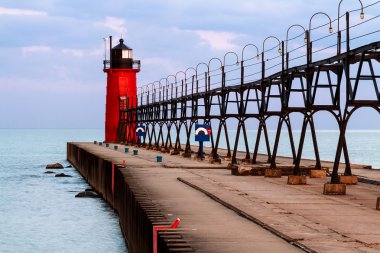 South Haven Lighthouse with Catwalk clipart