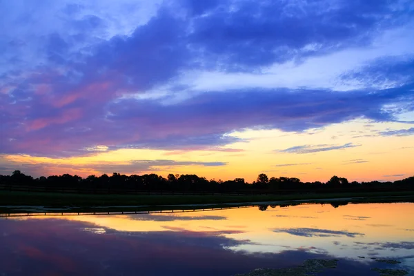 Zonsopgang vijver — Stockfoto