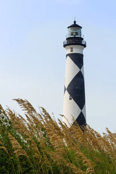 岬の眺望の灯台と海の麦 — ストック写真