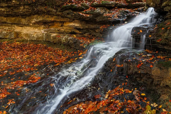 Cascading Autumn Waterfall — Stock Photo, Image