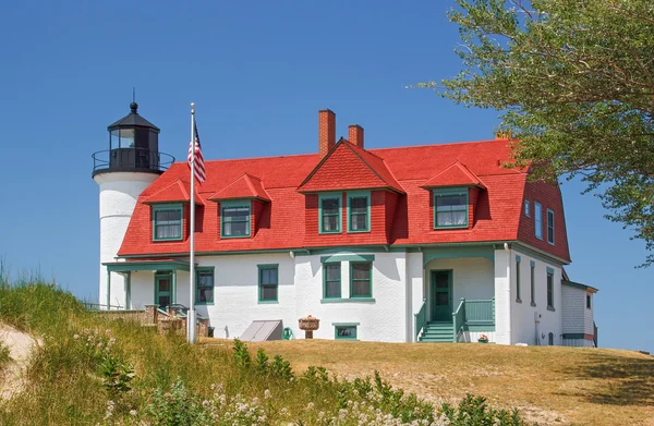 Leuchtturm bei Point Betsie — Stockfoto