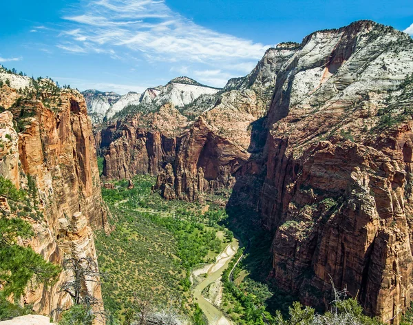 Zion Canyon from Angels Landing — Stock Photo, Image