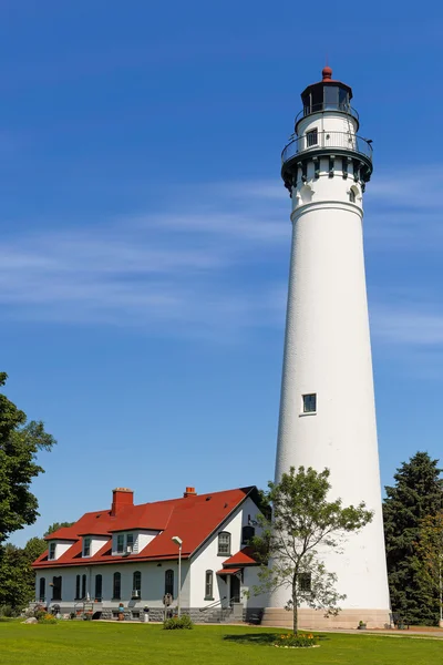 Vind point lighthouse i wisconsin — Stockfoto