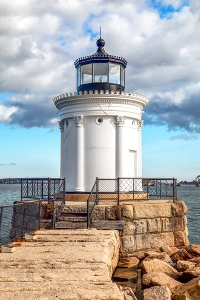 Resembling Greek Monument Corinthian Columns Portland Breakwater Lighthouse Also Called — Stock Photo, Image