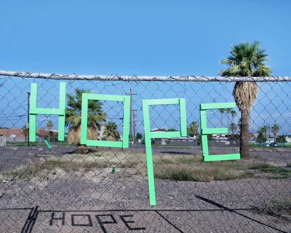 Hope spelled out in letter form — Stock Photo, Image