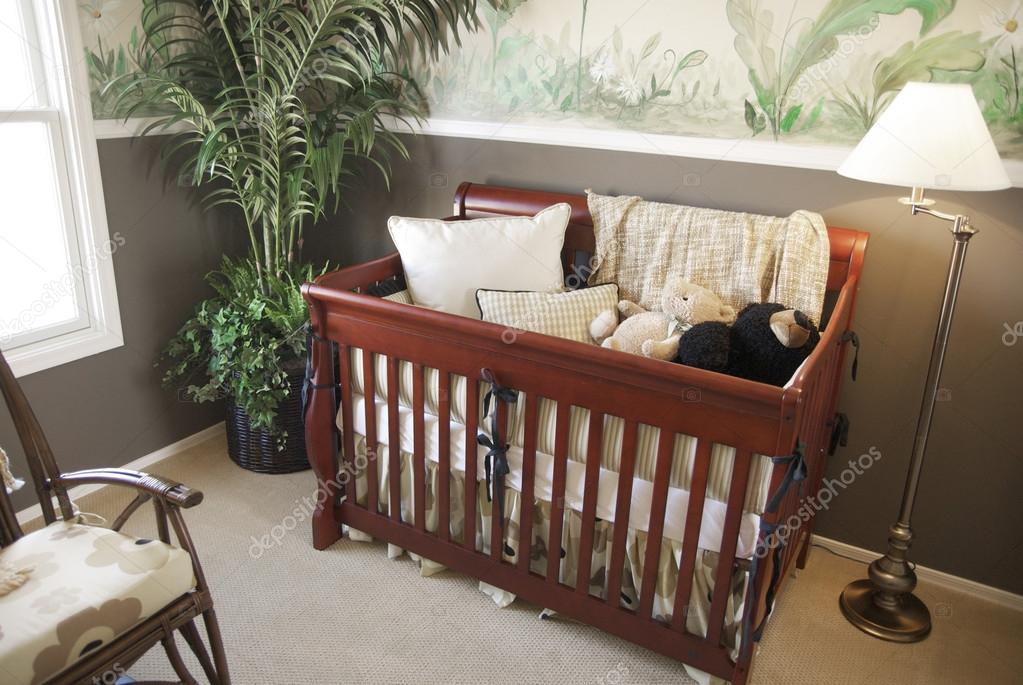 cherry wood baby crib
