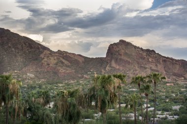 Landscape photo of majestic Camelback Mountain Phoenix in Scottsdale Arizona clipart