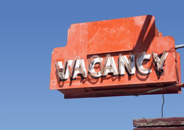 Verkeersbord zijde route 66 motel — Stockfoto