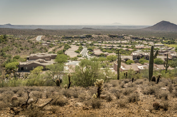 Desert mountainside community in Arizona