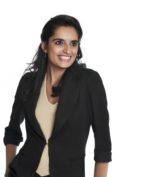 Mosolygós boldog indiai hölgy — Stock Fotó