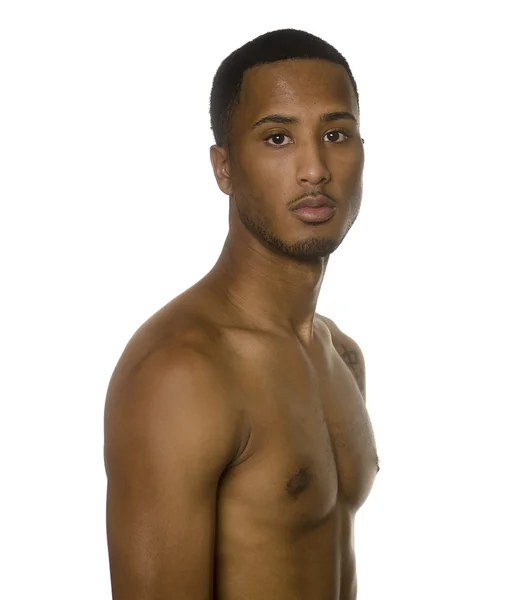 Pecho desnudo Africano América masculino — Foto de Stock