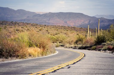 Arizona desert highway clipart