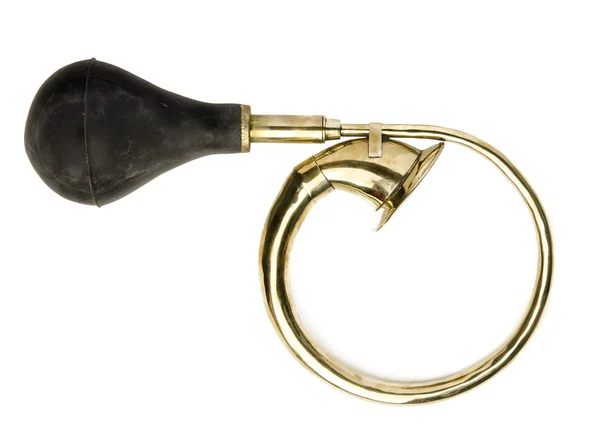 Brass bulb horn — Stock Photo, Image