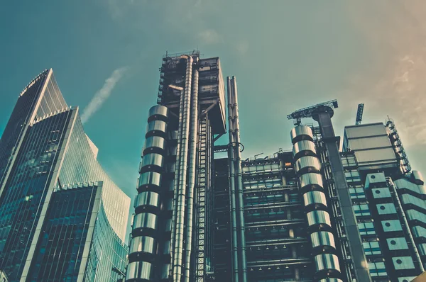 Londen, Engeland architectuur moderne gebouwen financiële — Stockfoto
