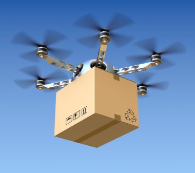 Delivery drone clipart