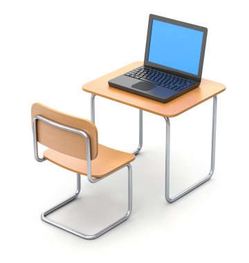 dizüstü bilgisayar ile okul Masası