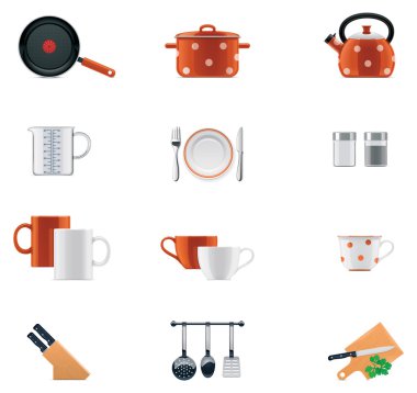 mutfak eşyaları Icon set