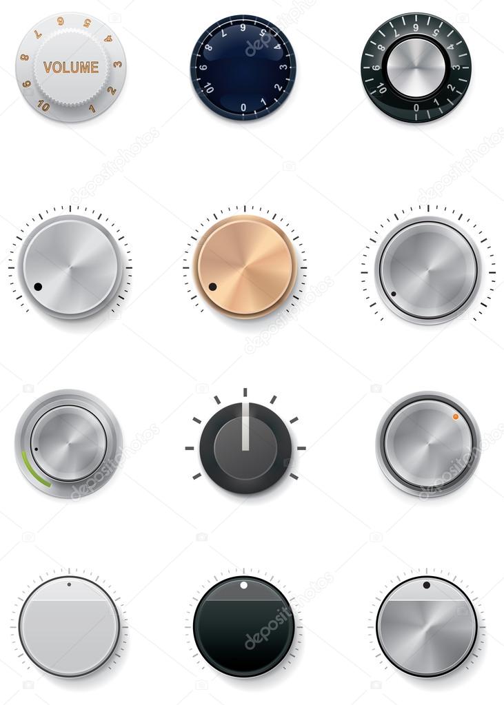 Vector knobs set