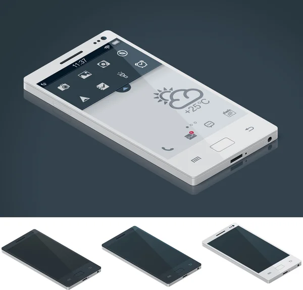 Vector isometrische generieke smartphone — Stockvector