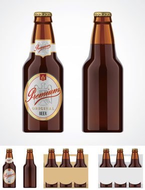 vektör bira şişesi simgesi