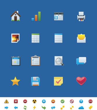 Web yöneticileri için genel Web sitesi simgeleri vektör