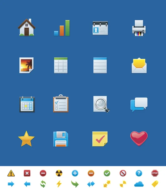 Ícones comuns do site vetorial para webmasters — Vetor de Stock