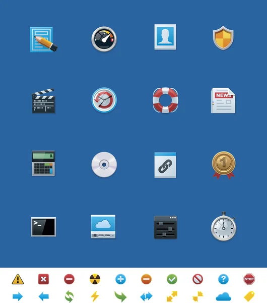 Векторные иконки для вебмастеров — стоковый вектор