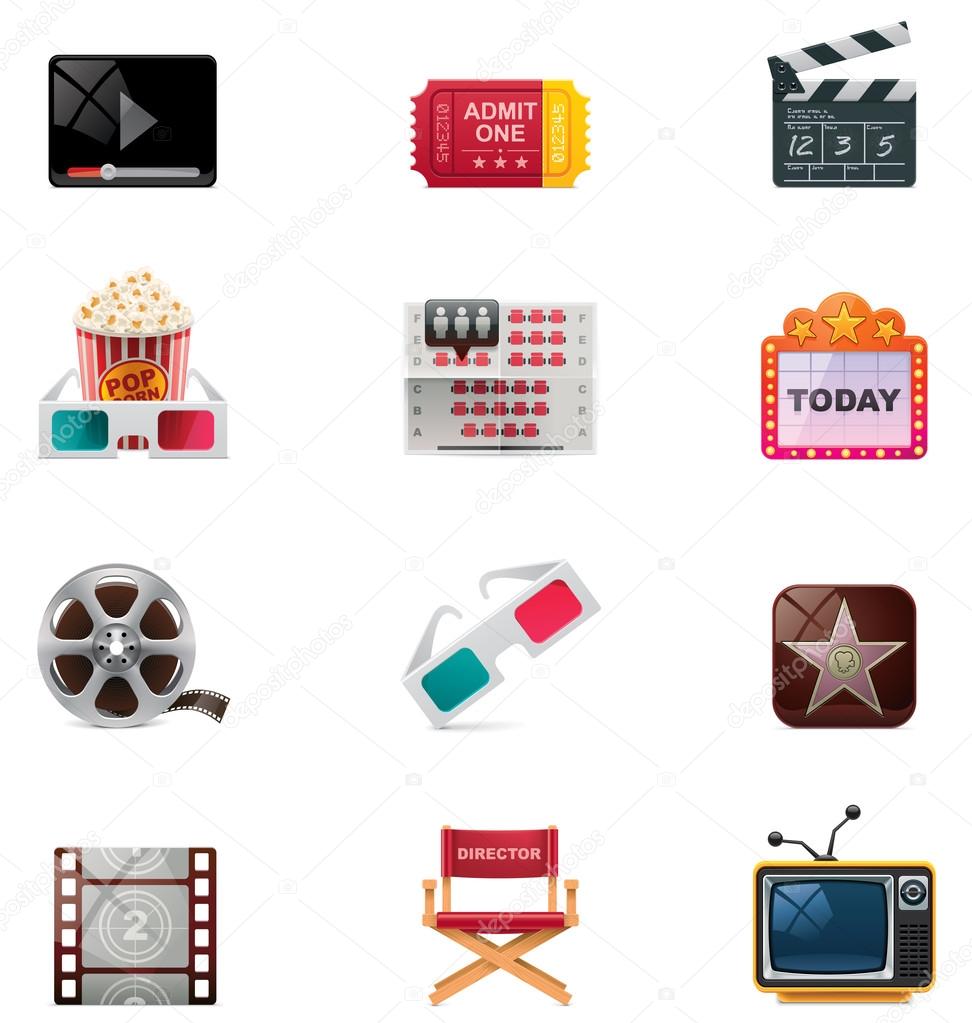 Vector cinema icon set